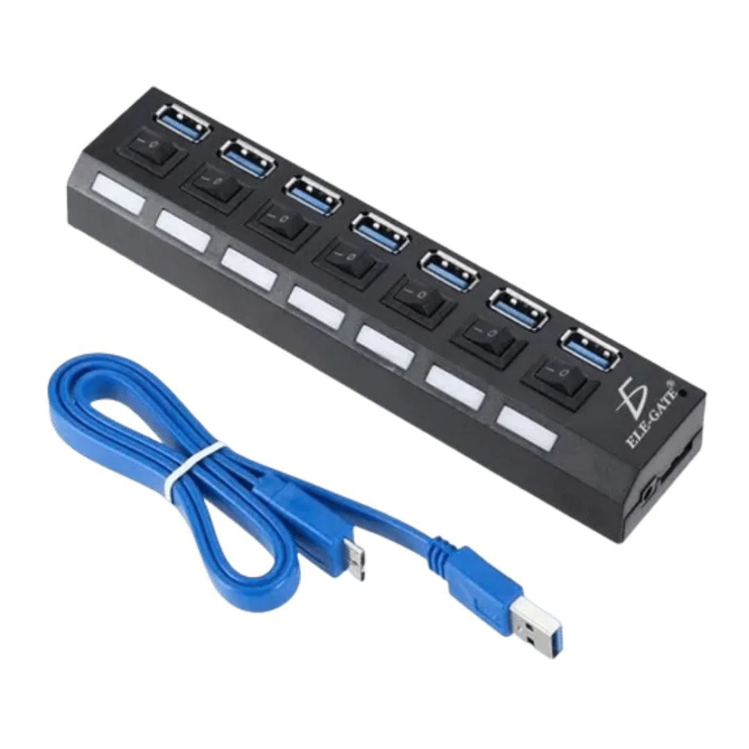Hub Usb 3.0 7 Puertos Multipuertos 23023