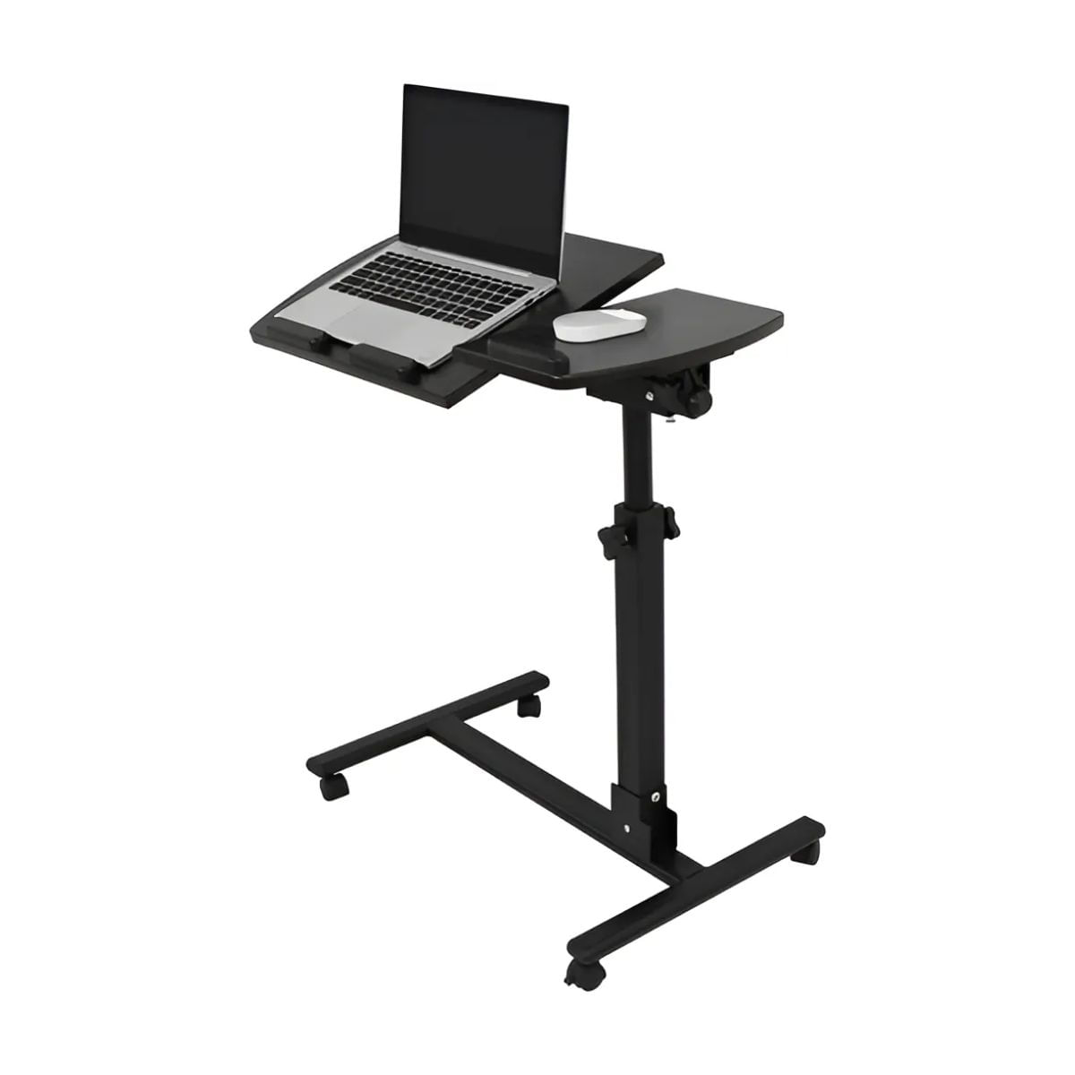Mesa Para Laptop Plegable Con Ruedas Y Altura Ajustable Color Negro