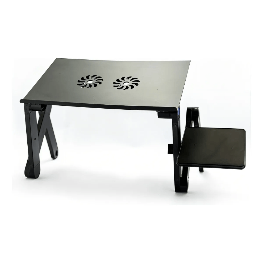 Mesa Portatil Computador Ajustable Ventilador Incorporado Escritorio Plegable Soporte Laptop