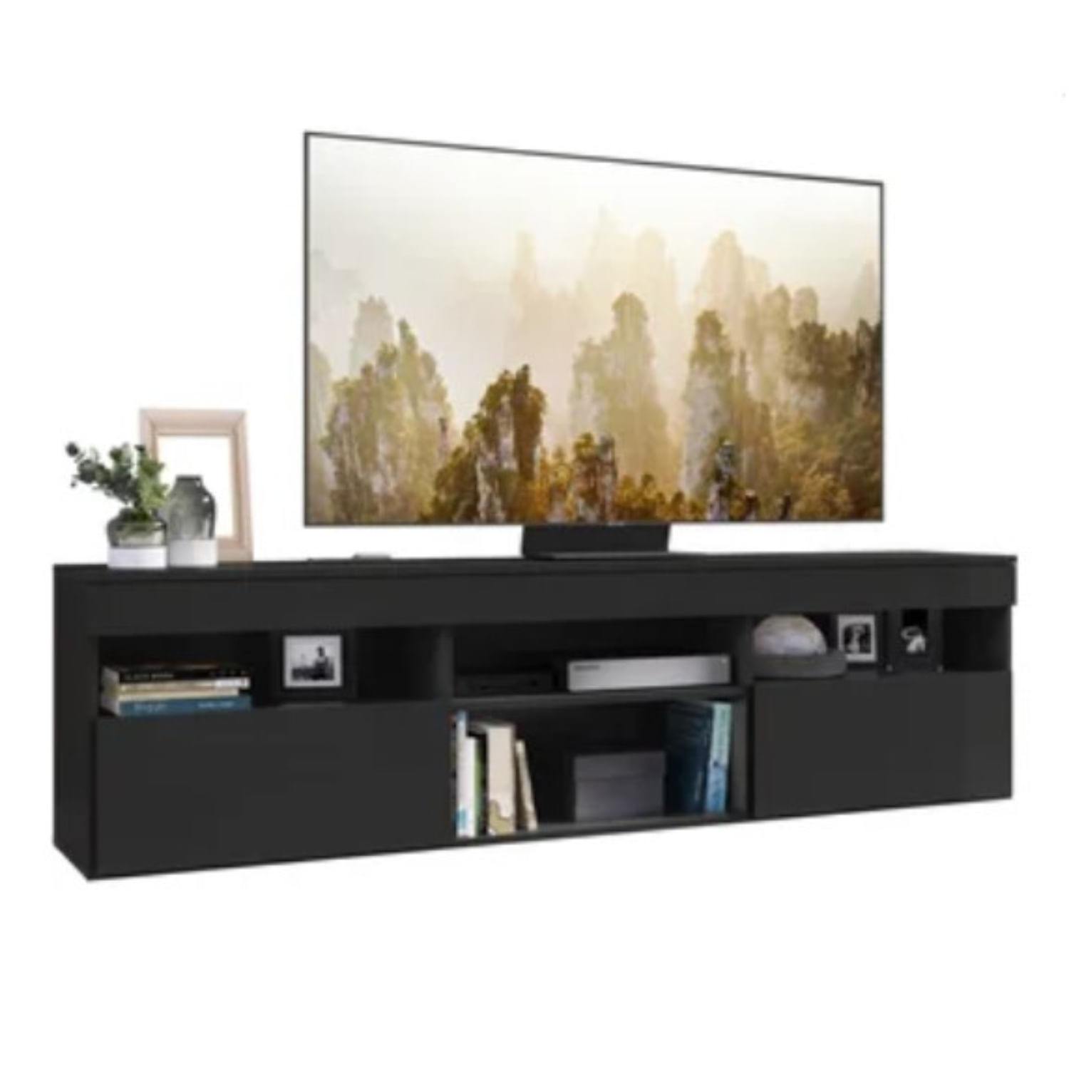 Rack Gabinete Para Tv Paris de 65 Pulgadas Color Negro