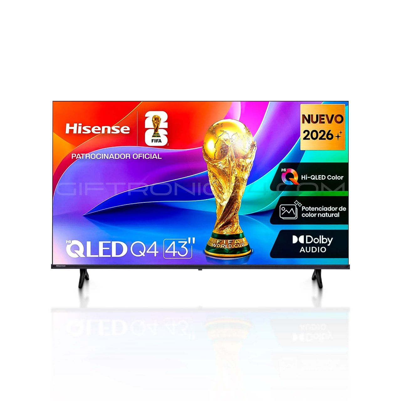 Televisor Hisense 43" Pulgadas Q4SV Smart TV QLED Full HD Negro l Colores Vibrantes y Diseño Elegante.