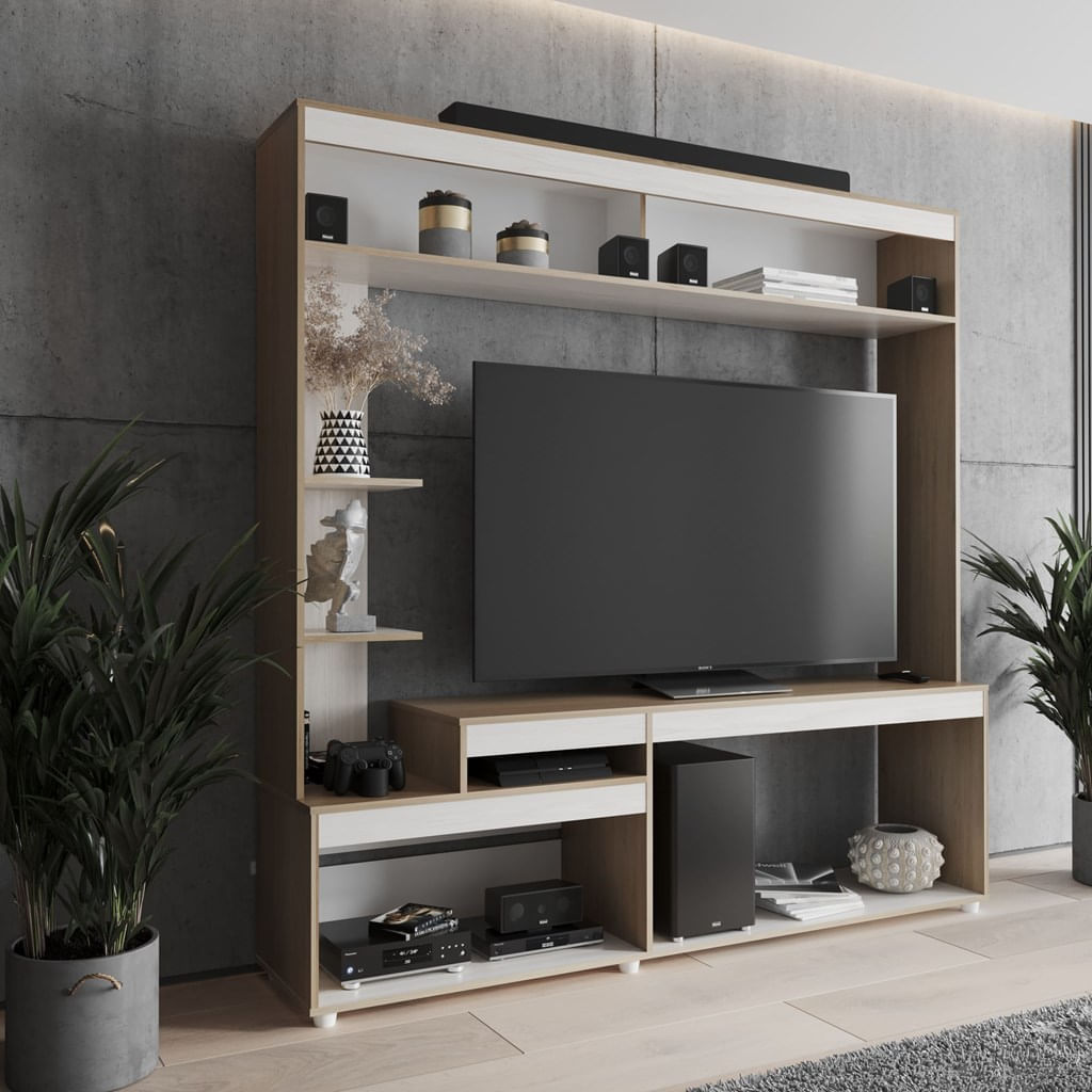 Centro Entretenimiento para TV de hasta 65" Rovere Niebla