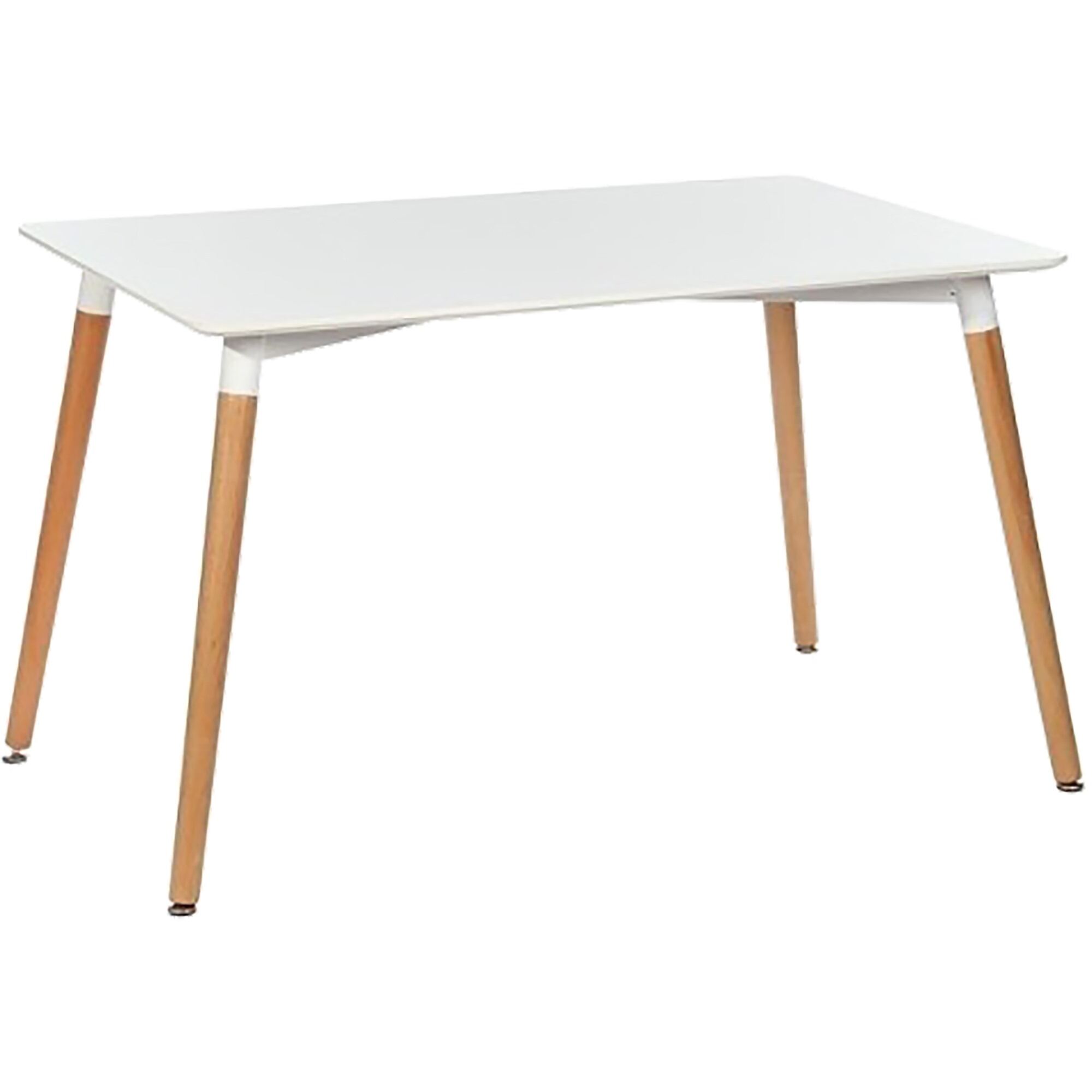 Mesa De Comedor Eames Madera Rectangular Blanca