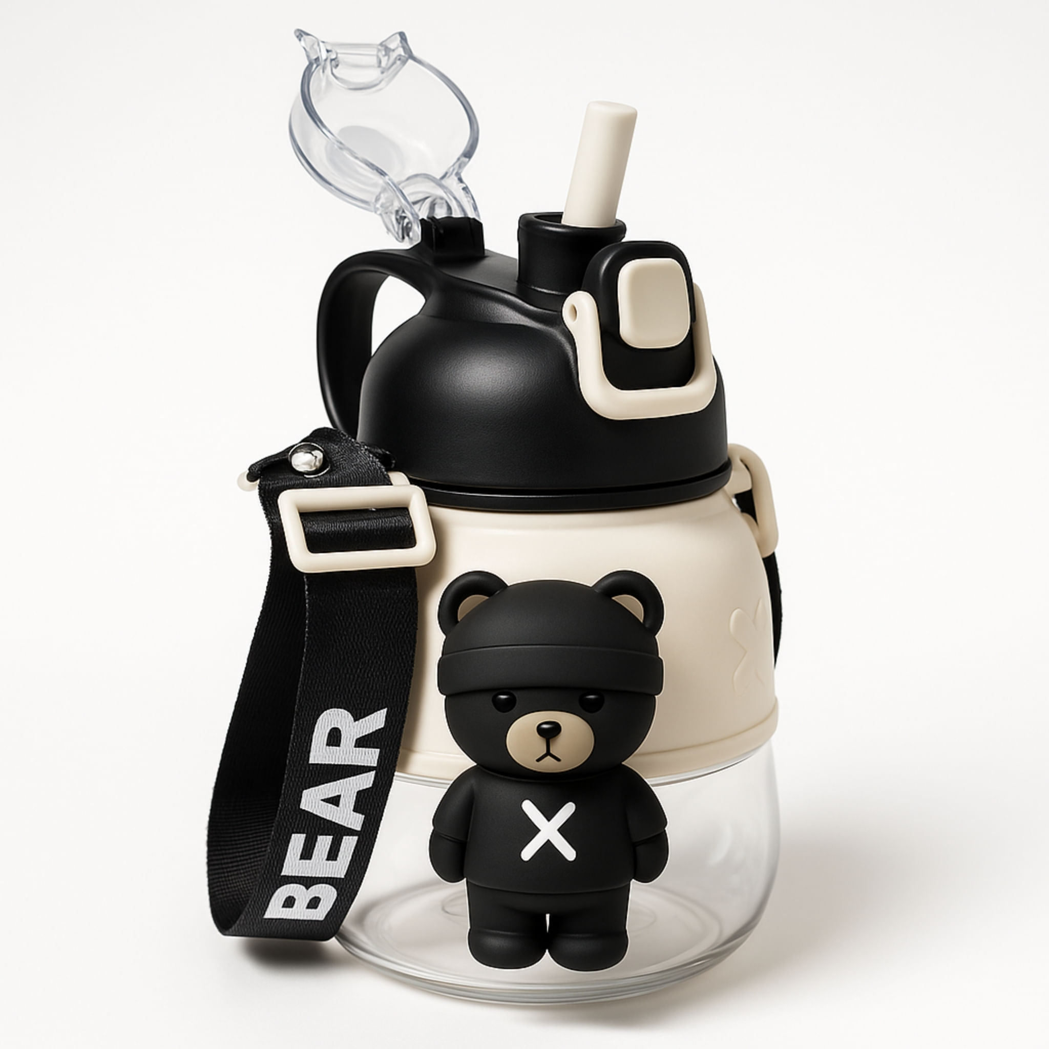 Termo Portátil TH-10 Bear Cup – Ligero y Antiderrames Negro
