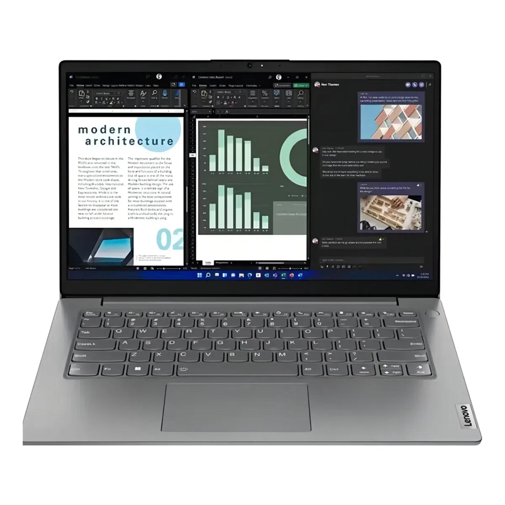 Portátil LENOVO V14 G4amn Amd Ryzen 3 7320u Ram 16gb Ssd 256 FHD 14" Color Gris