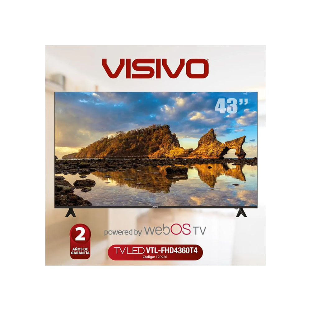 Televisor Smart LED VISIVO 32 Pulgadas Web OS WiFi Netflix YouTube HDMI USB Cod 108330