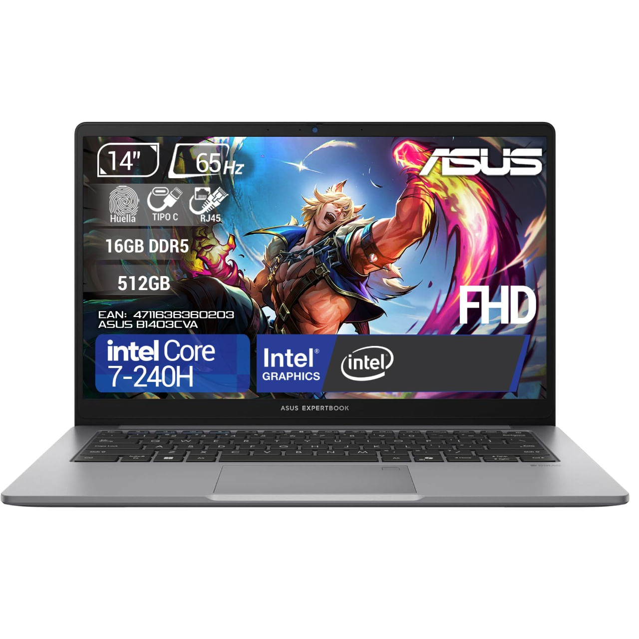Computador Portatil Asus ExpertBook Intel Core 7-240H Ram 16GB - 512GB - 14 FHD