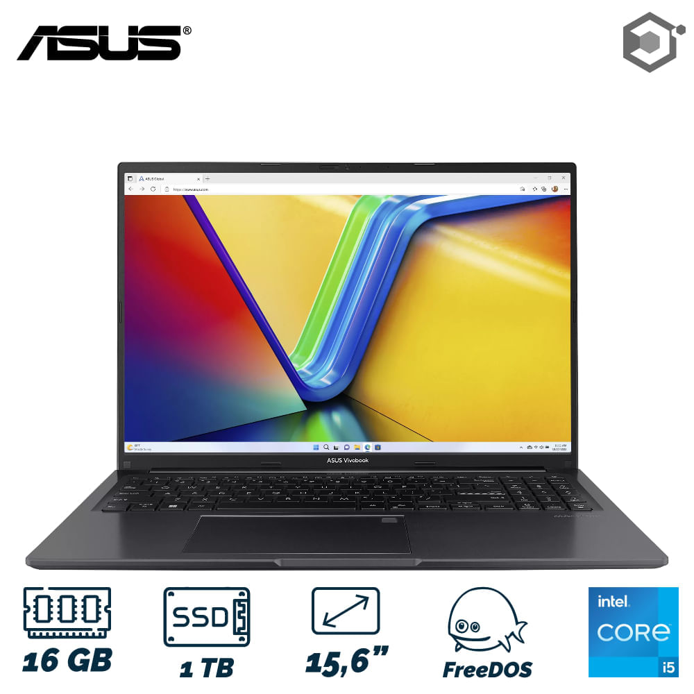 Portátil Asus Vivobook X1605VA MB2667 Intel Core i5 13420H RAM 16GB SSD 1TB 16Pulg Obsequio Morral Asus
