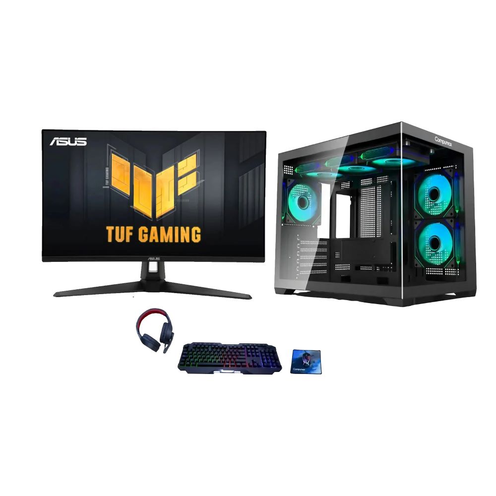 Computador Gamer AMD RYZEN 5 5600GT 16GB SSD 500GB Refrigeración Liquida 240MM Fuente 850W CERTIFICADA 80 PLUS BRONZE Monitor ASUS TUF 23.8" 146HZ