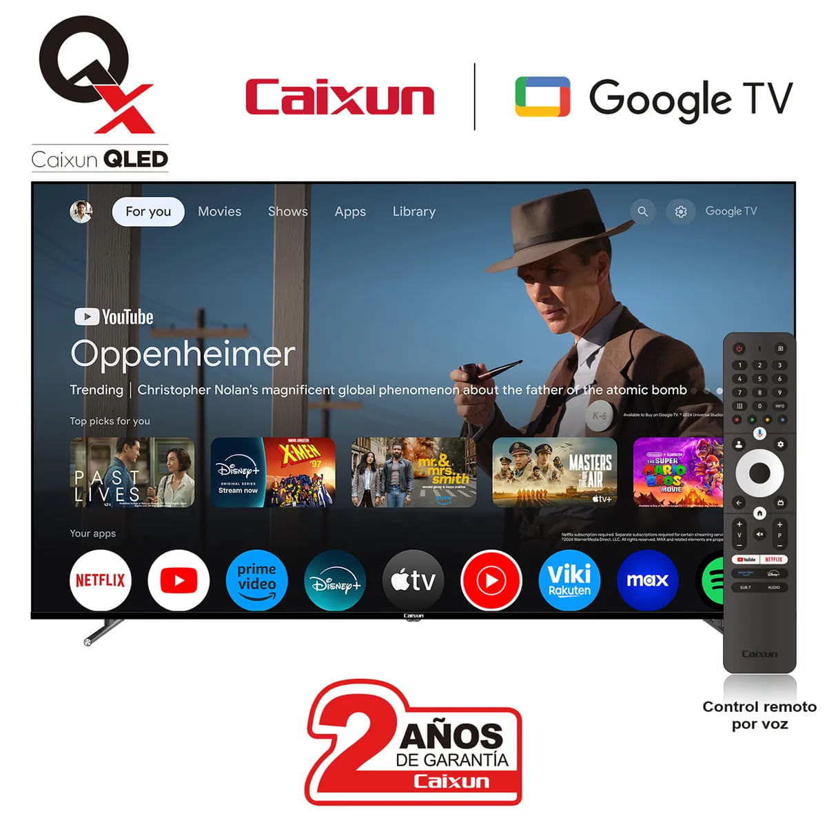 Televisor Caixun 75 pulgadas QLED 4K UHD C75VHUGQ