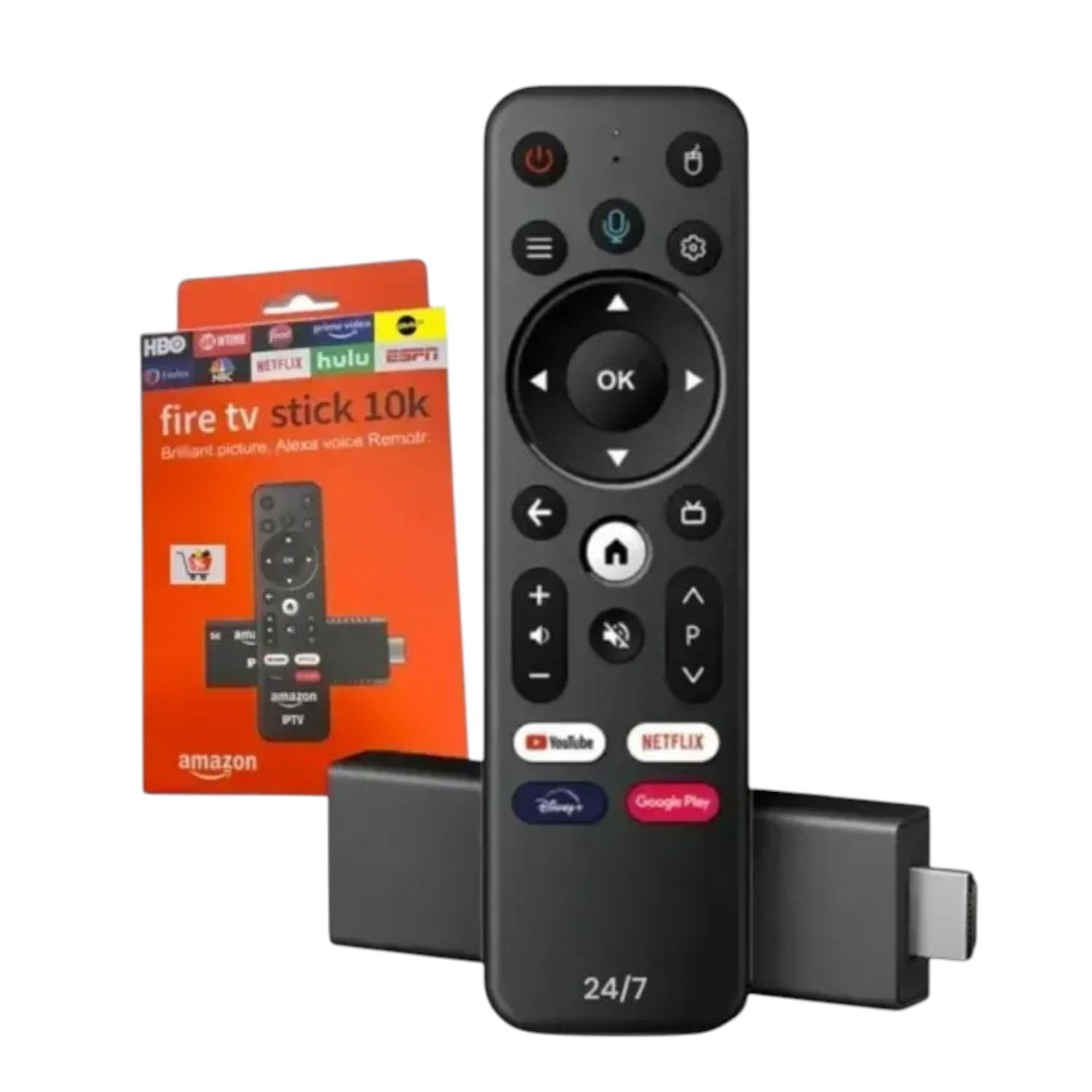 TV Stick 4K Android Wifi Con Control Voz Y Apps