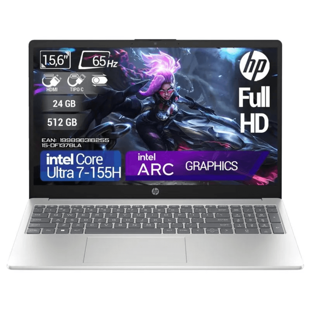 Portatil Hp 15-FD1378LA Intel Core Ultra 7 155H 24GB SSD512GB PANT 15.6" LINUX
