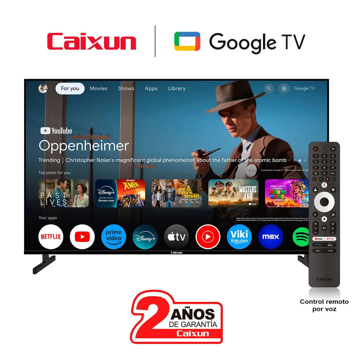 Televisor Caixun 50 pulgadas QLED Smart TV 4K UHD C50KAUG