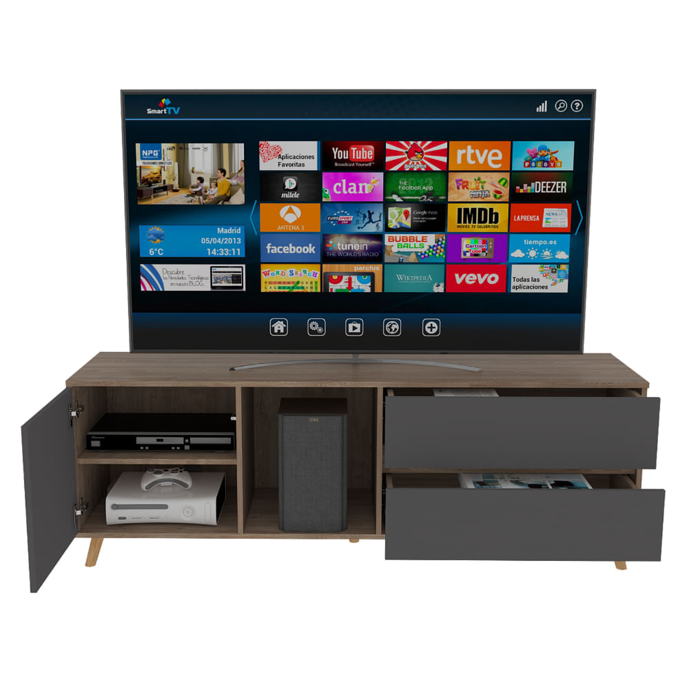 Rack Para TV Salem Miel+Plomo