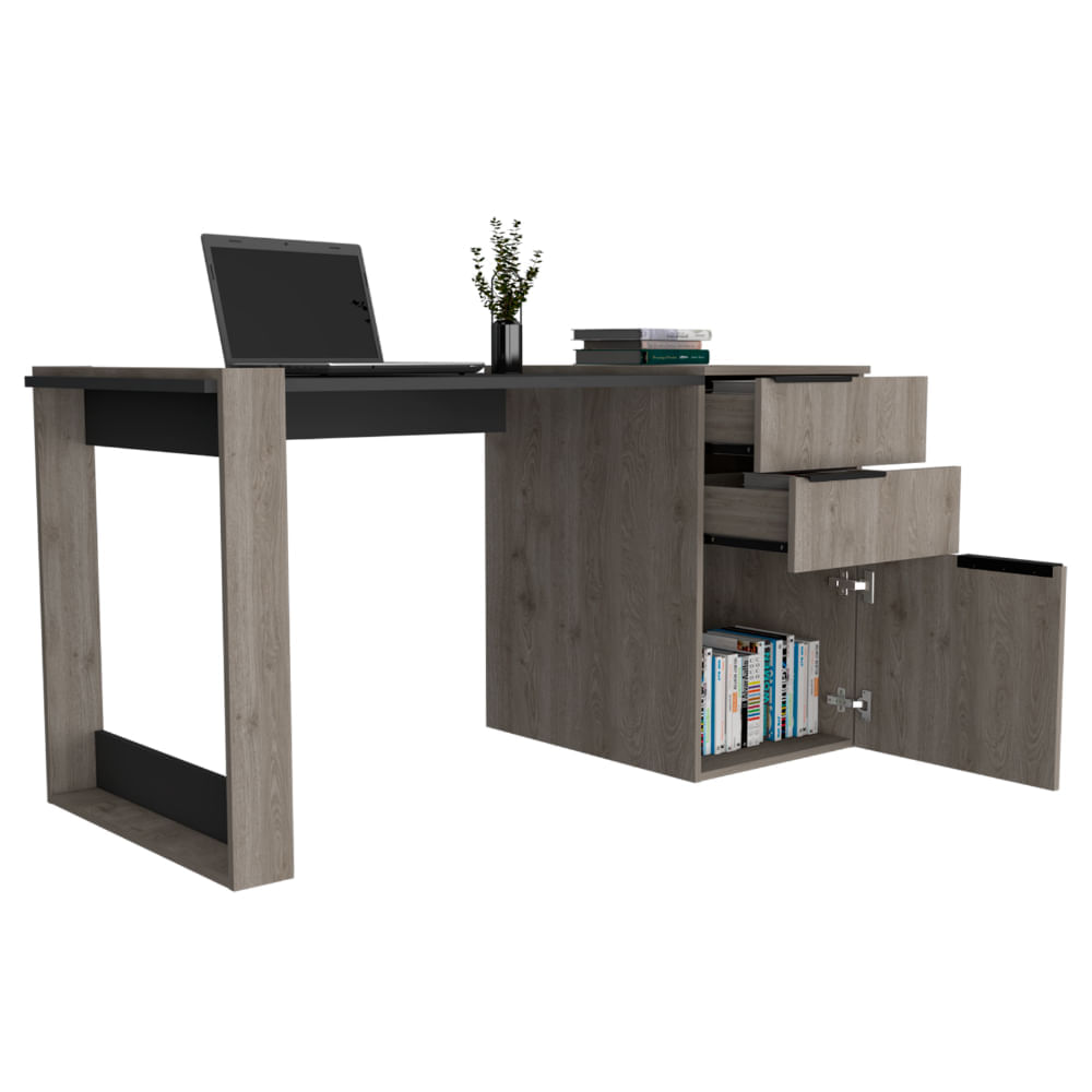 Escritorio Office 13 Ceniza+Plomo