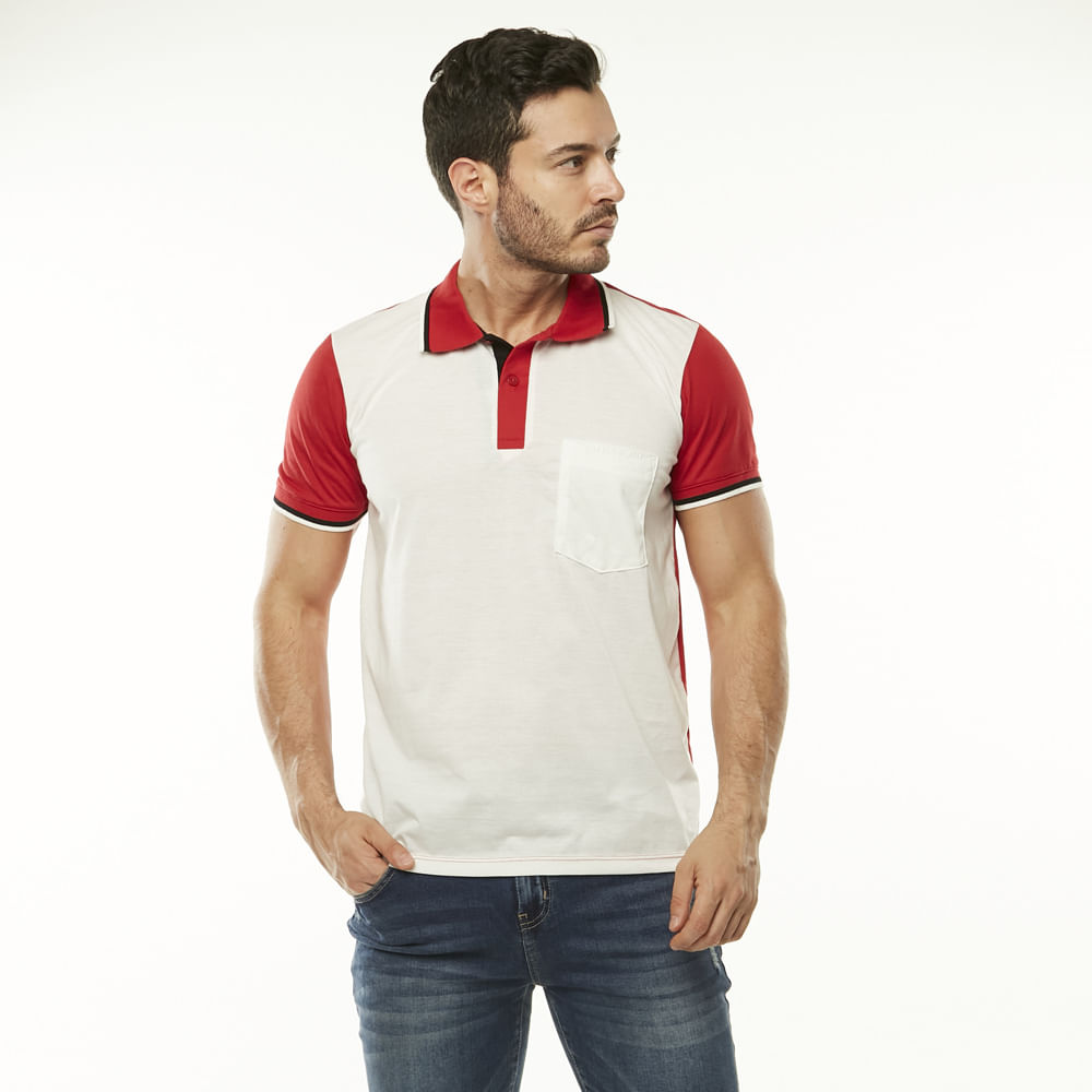 POLO PUNTA AZUL HOMBRE A41612 ROJO