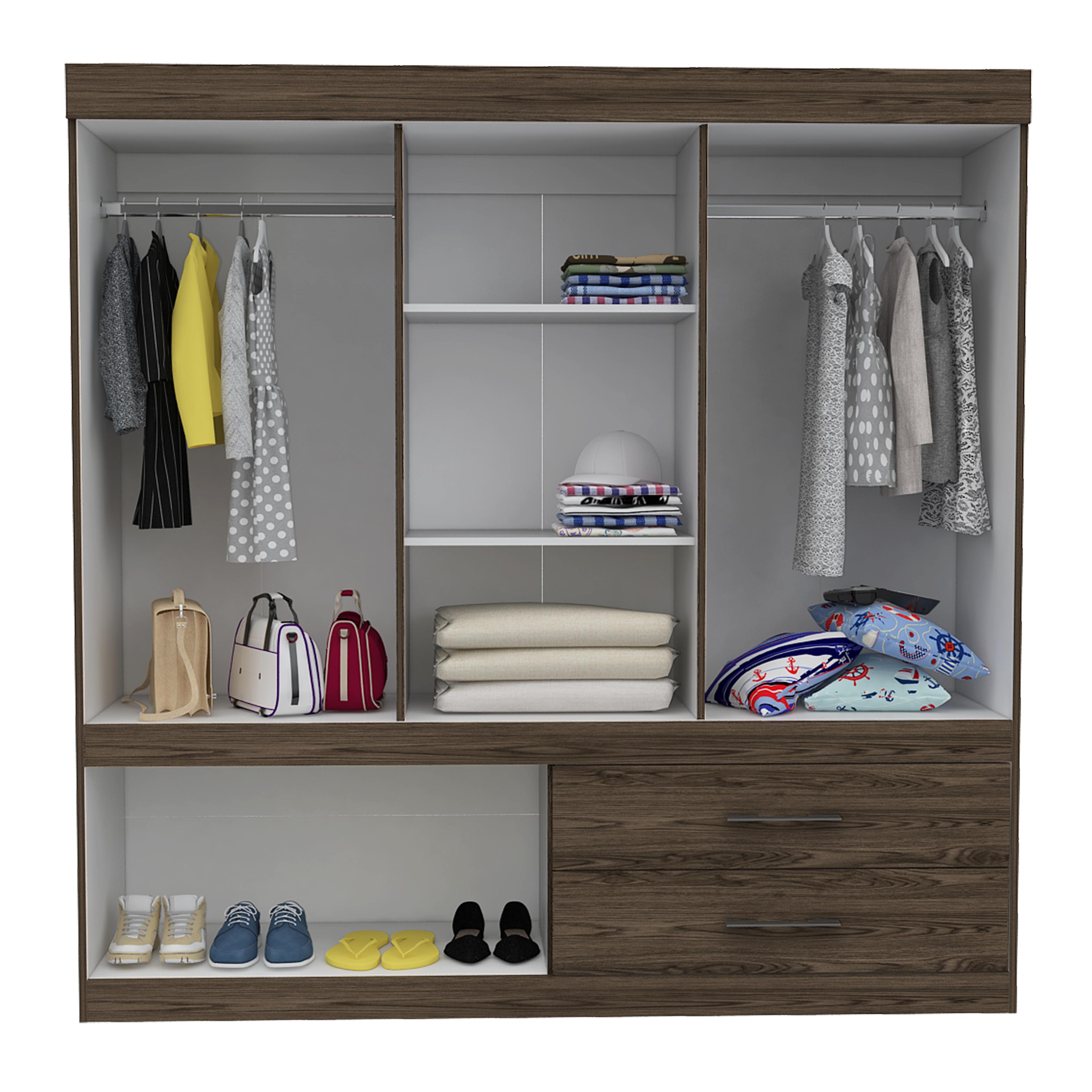 Closet Allegro 180 X 180 X 48 RTA  Coñac + Blanco