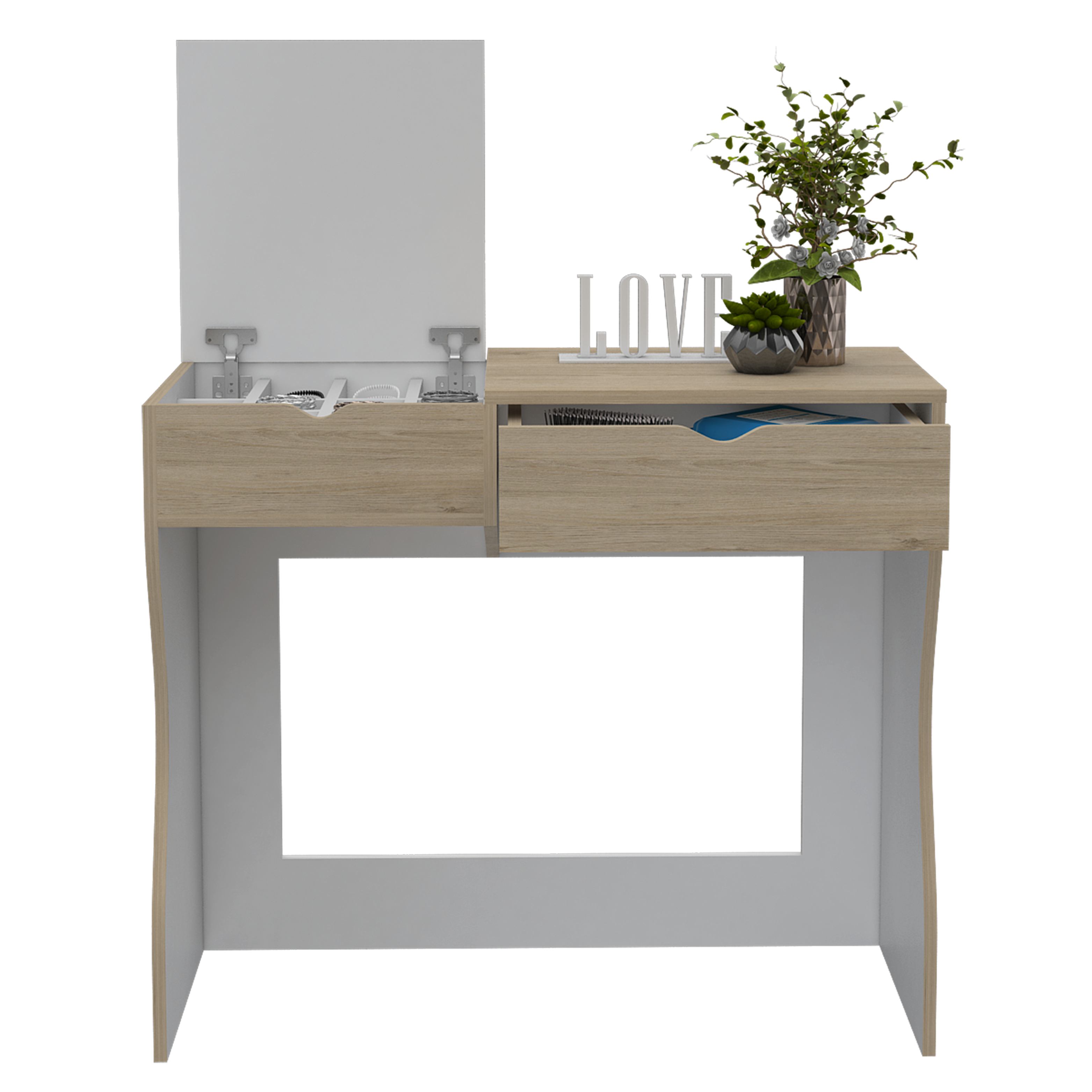 Mueble de Tocador Perla 90 RTA Rovere + Blanco