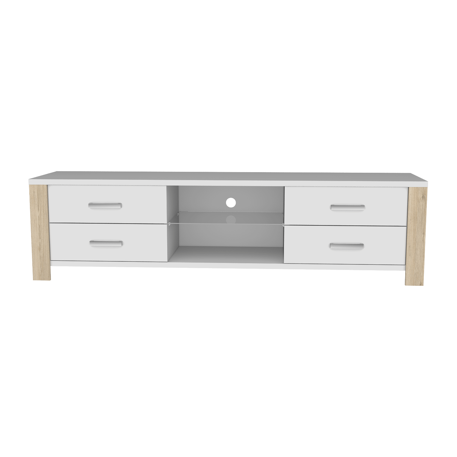 Rack Para TV Athina Blanco+Rovere