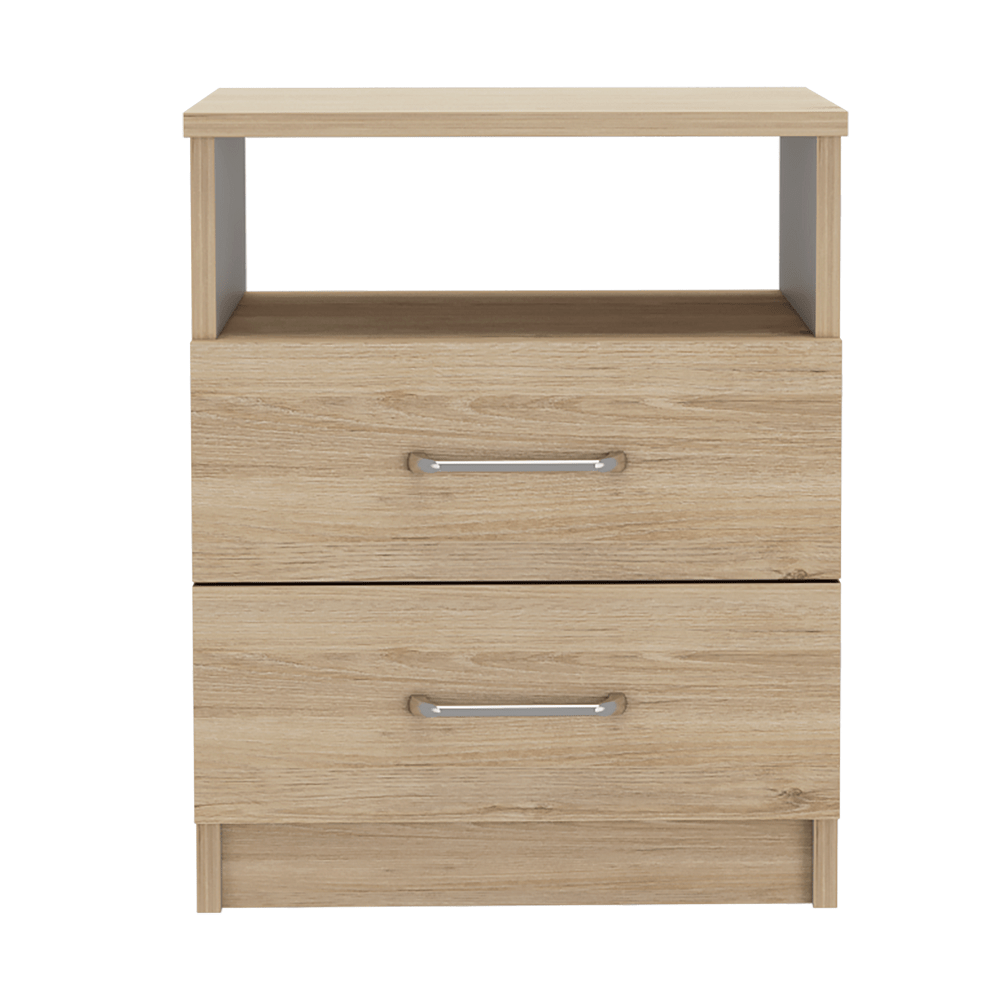 Mesa De Noche Galileo Rovere+Blanco