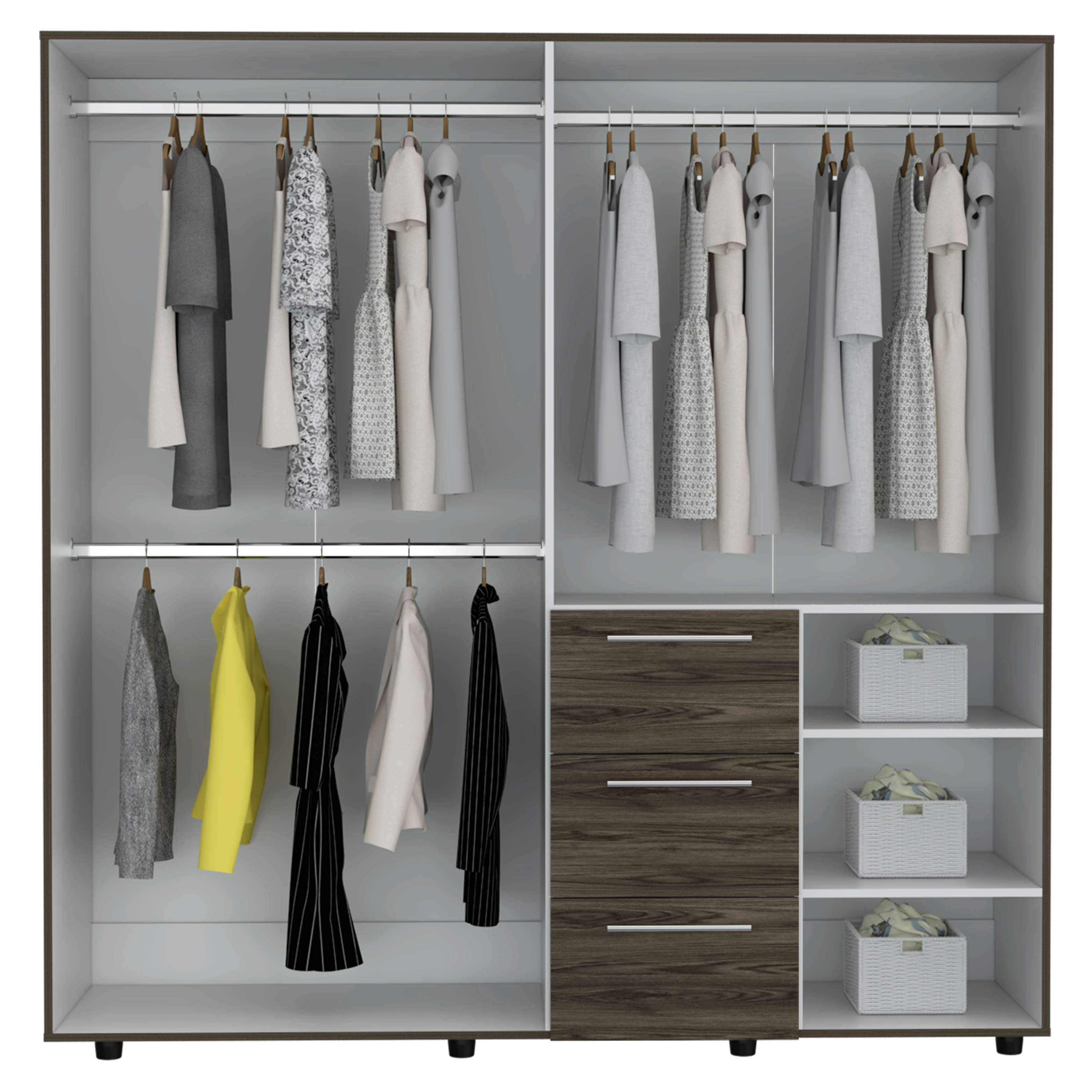 Closet Harlem 184 X 181 X 50 RTA Coñac + Blanco