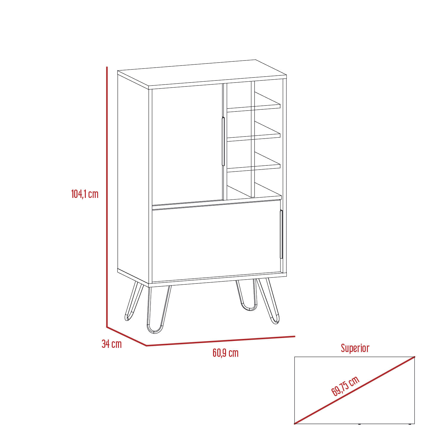 Mueble para TV Vegas RTA Duna + Plomo