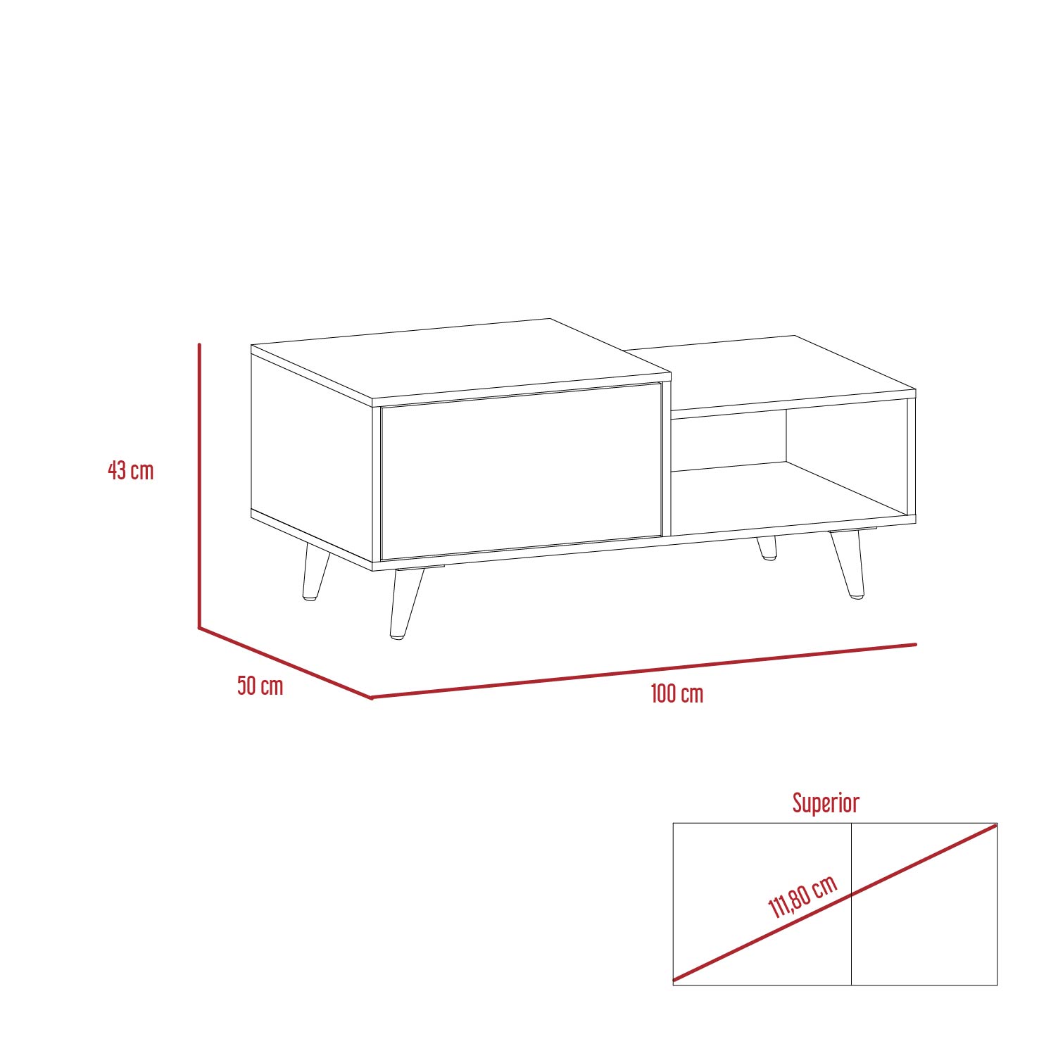 Mesa de Centro Bora RTA Rovere + Blanco
