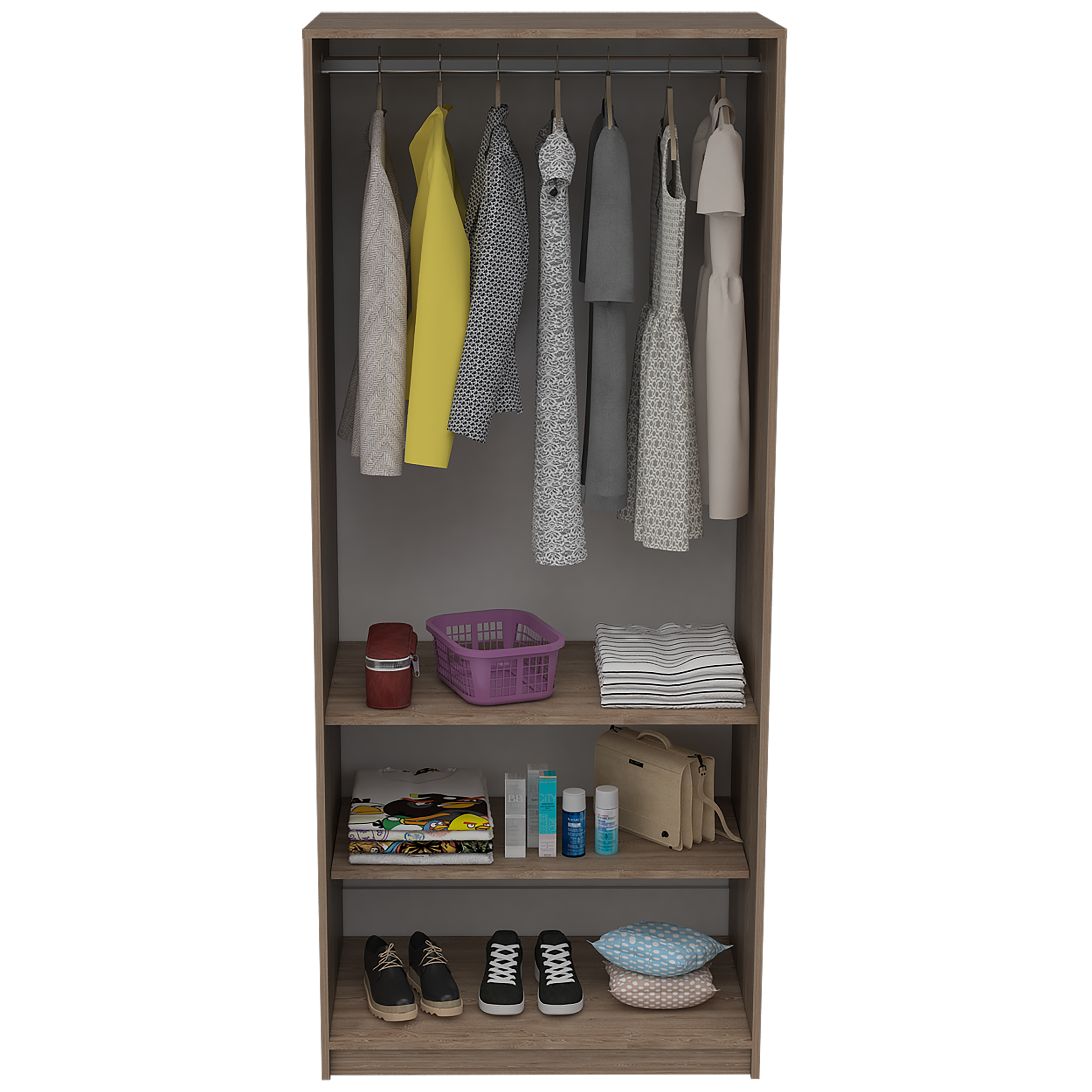 Armario Kaia 190 X 80 X 52 RTA Miel + Blanco