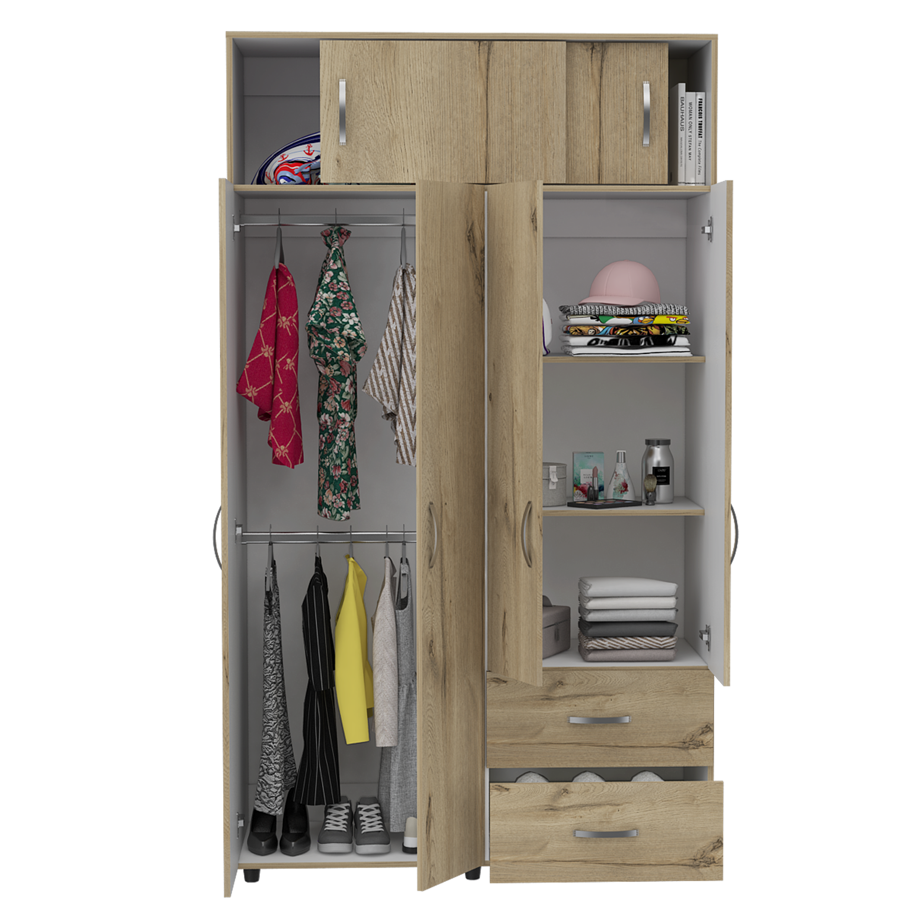 Closet Bologna 210 X 120 X 50 RTA Duna + Blanco