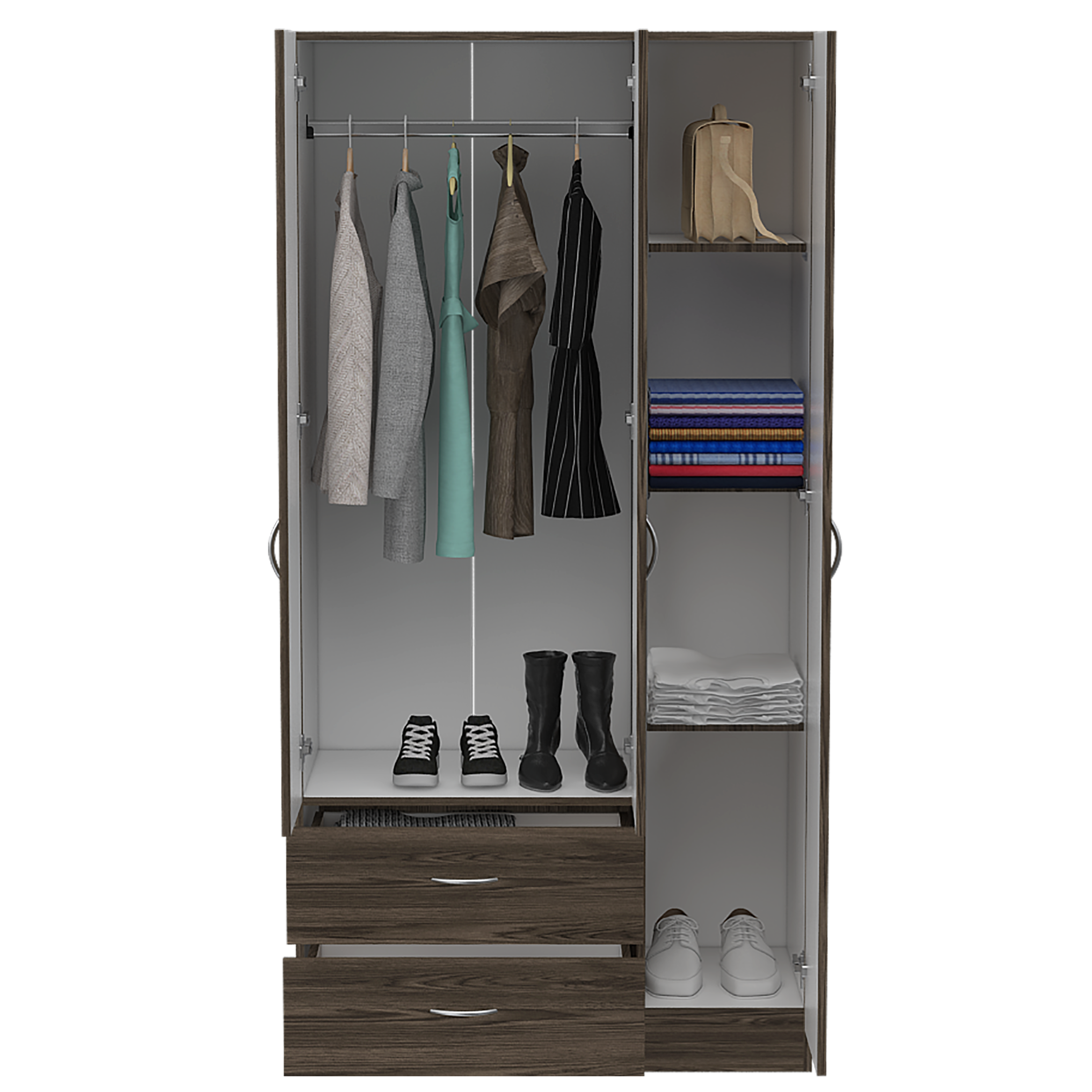 Closet Vaupes 170 X 108 X 18 RTA Coñac + Blanco