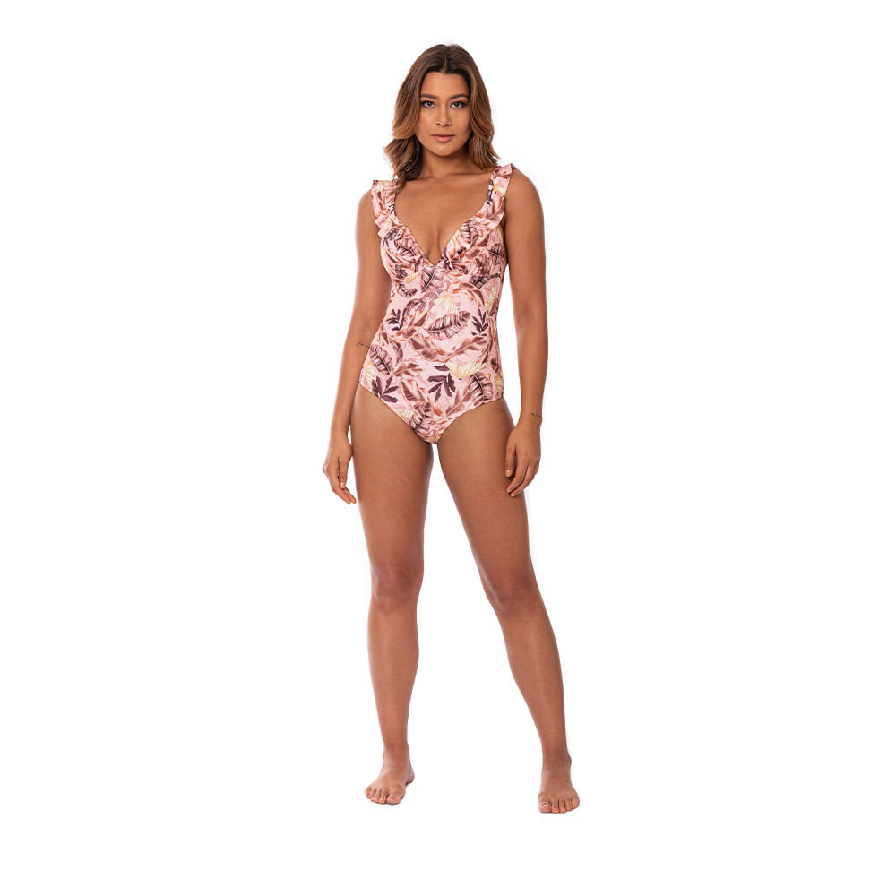 VESTIDO DE BAÑO ENTERO ST.EVEN MUJER 98645 ROSADO