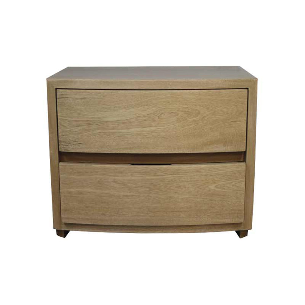 Mesa Noche Oval 2 Cajones Natural
