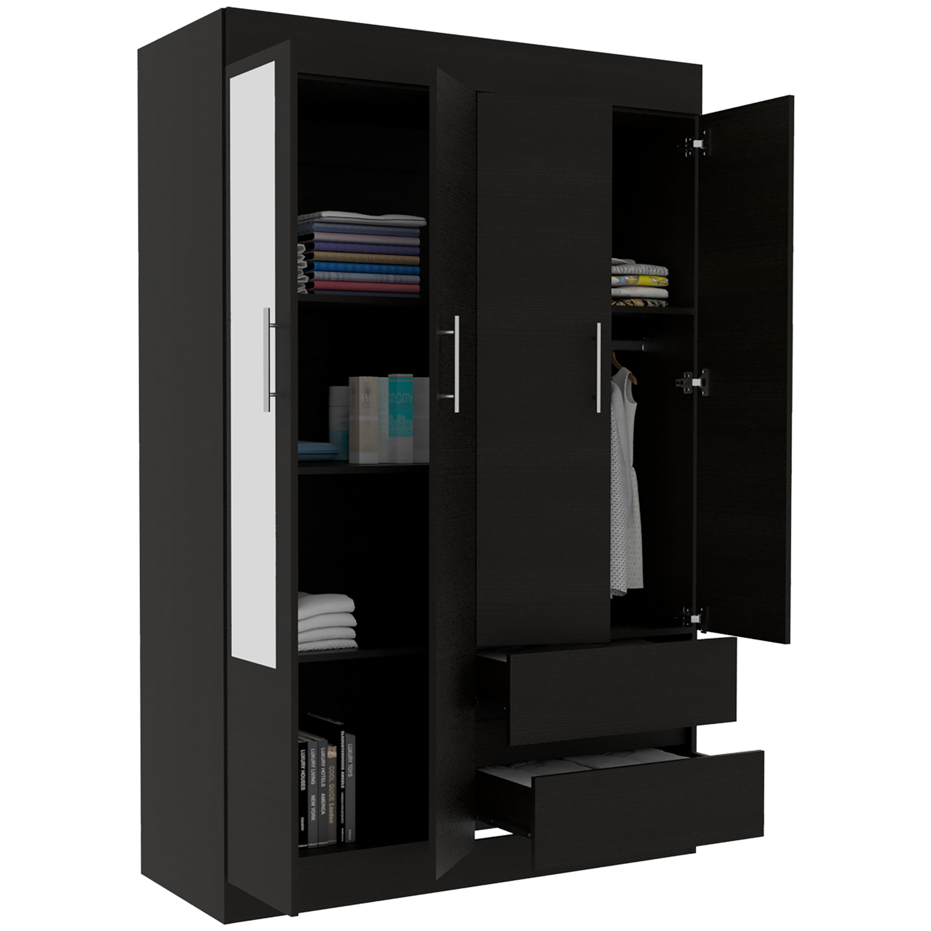 Closet Caoba 183 X 120 X 47 con Espejo RTA Wengue