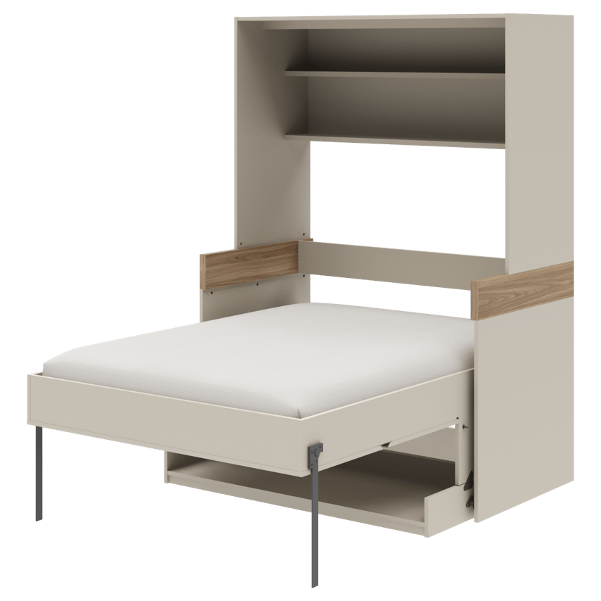 Cama Doble Abatible con Escritorio Ahorra Espacio