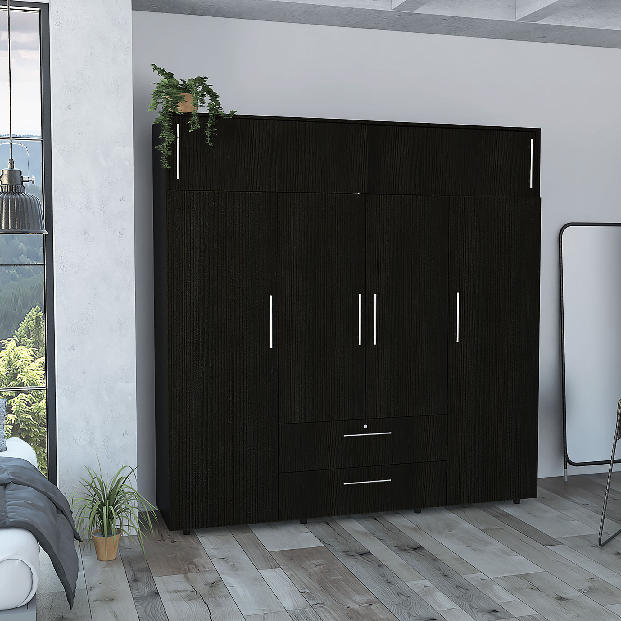 Armario Agatha 204 X 200 X 50 Color Wengue