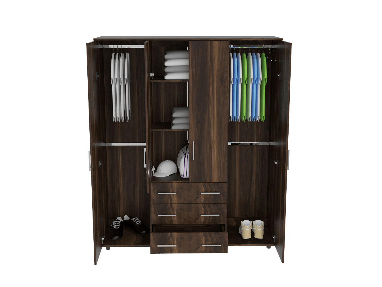 Closet Capri 180 X 150 X 50 RTA Habano
