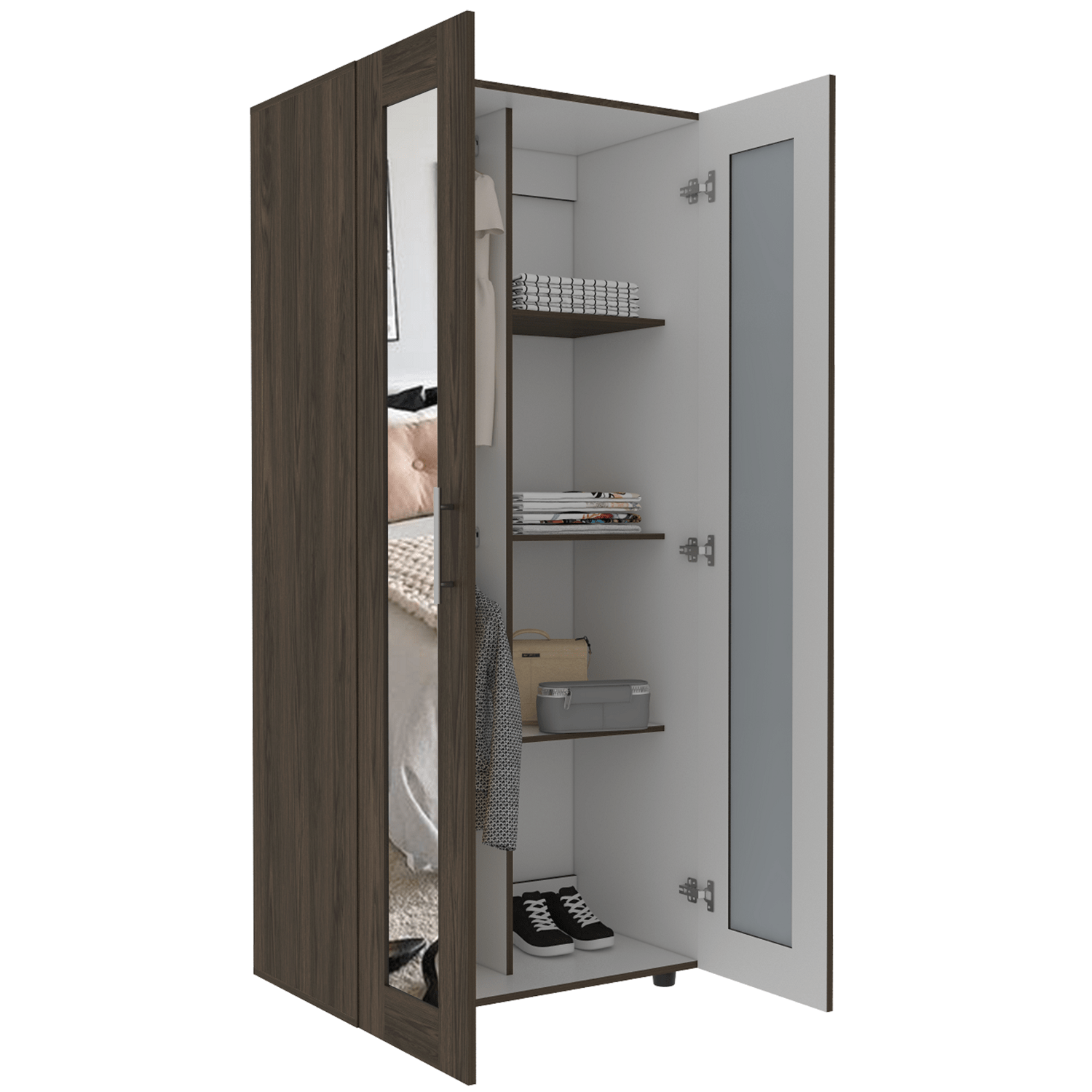 Closet Z 180 X 80 X 48 RTA Coñac + Blanco