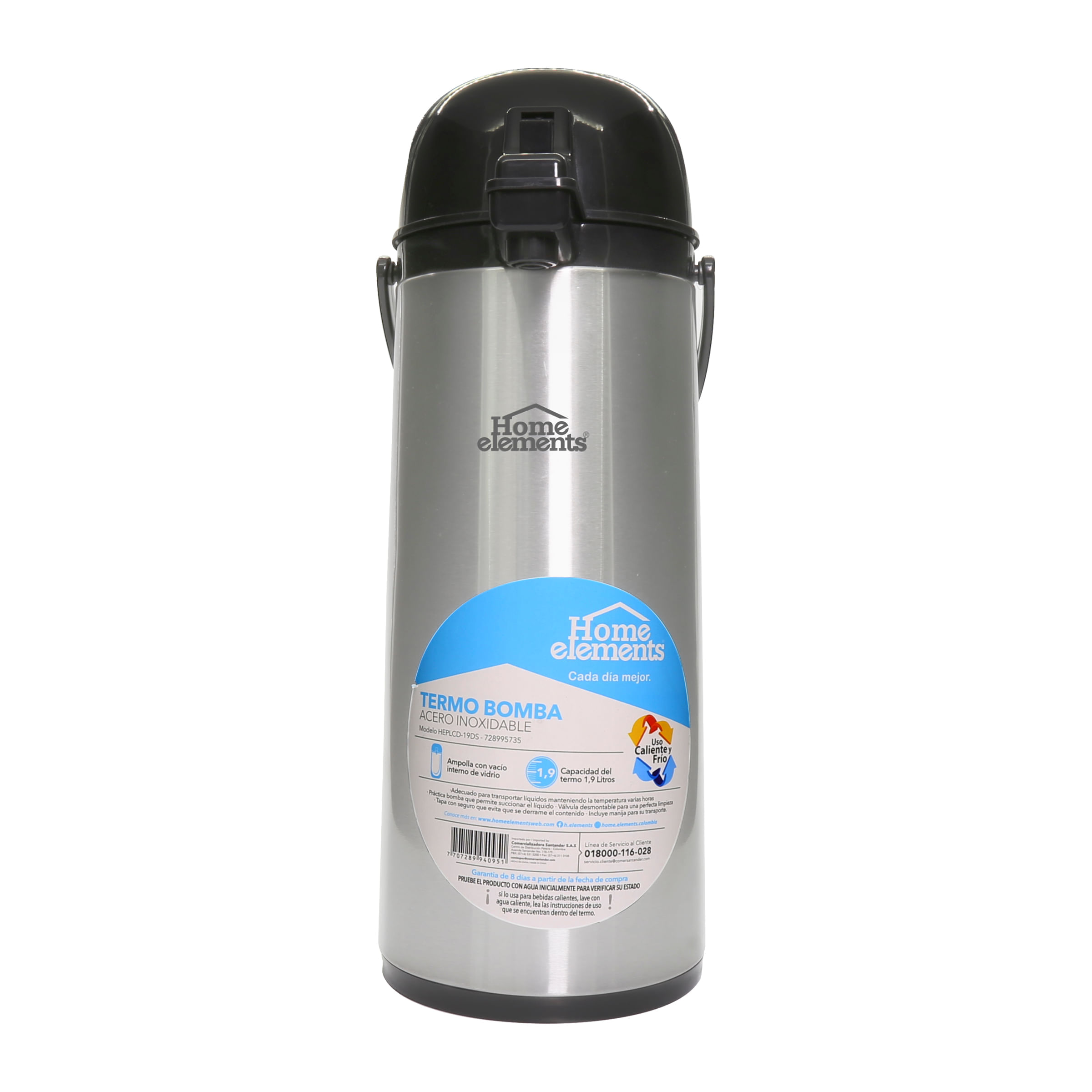 Termo Bomba Acero Inox 1,9lt Heplcd19ds He