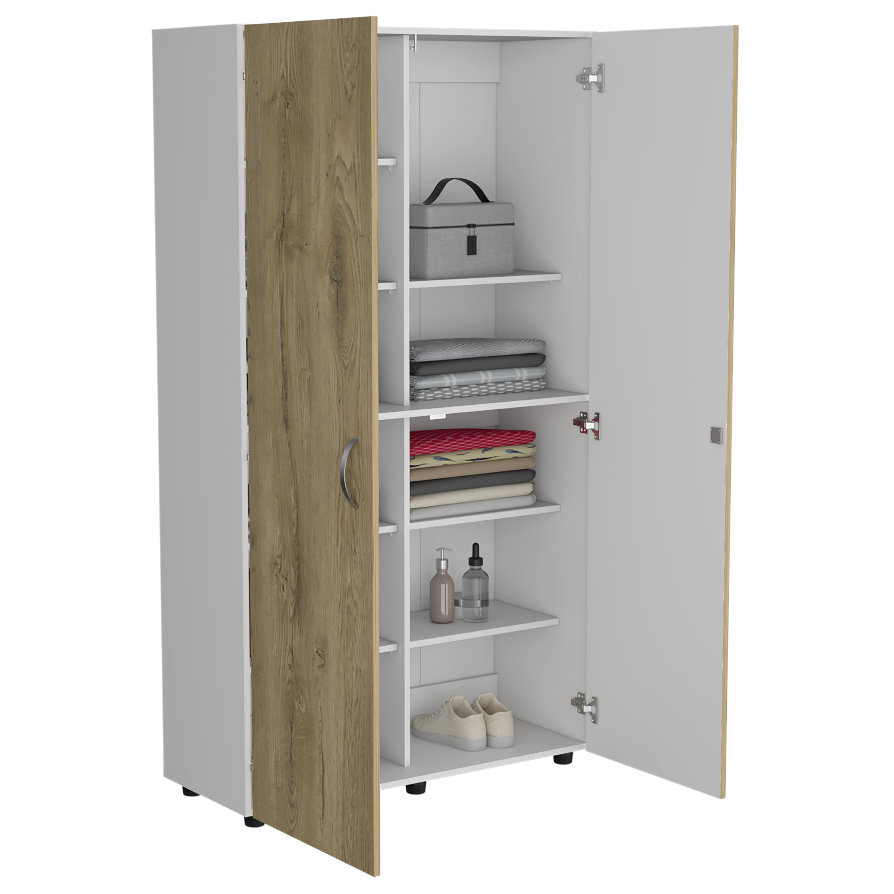 CLOSET DOPIO 180X100X40 RTA Blanco Macadamia